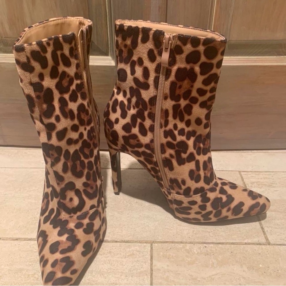 Leopard Print Ankle Boots